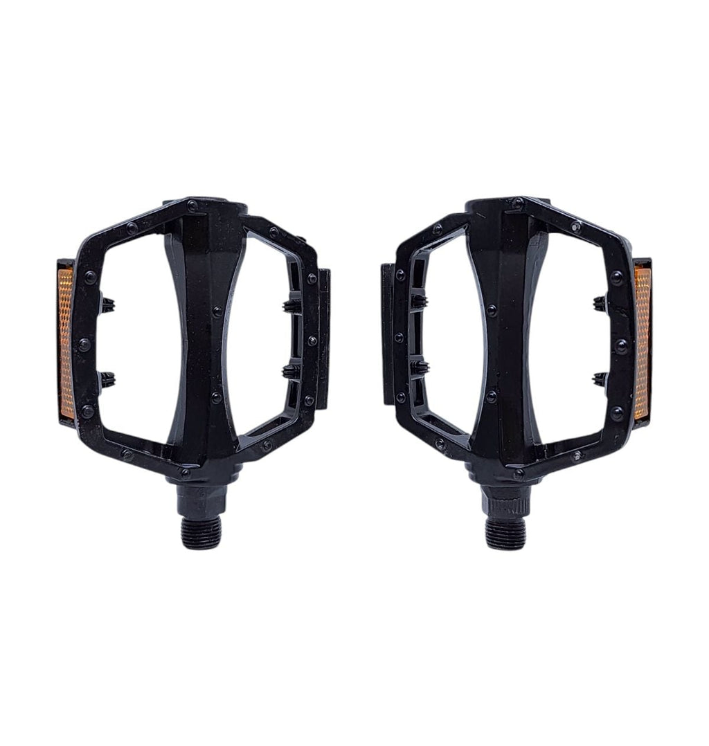Pedal Plataforma Aluminio 9/16 Com Refletor Preto
