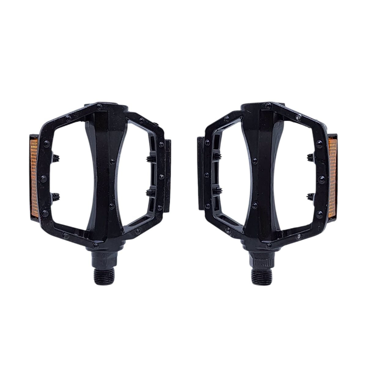 Pedal Plataforma Aluminio 9/16 Com Refletor Preto