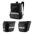 BOLSA ALFORGE/MOCHILA ROCKBROS P/ BAGAGEIRO COM CAPA DE CHUVA - PRETO