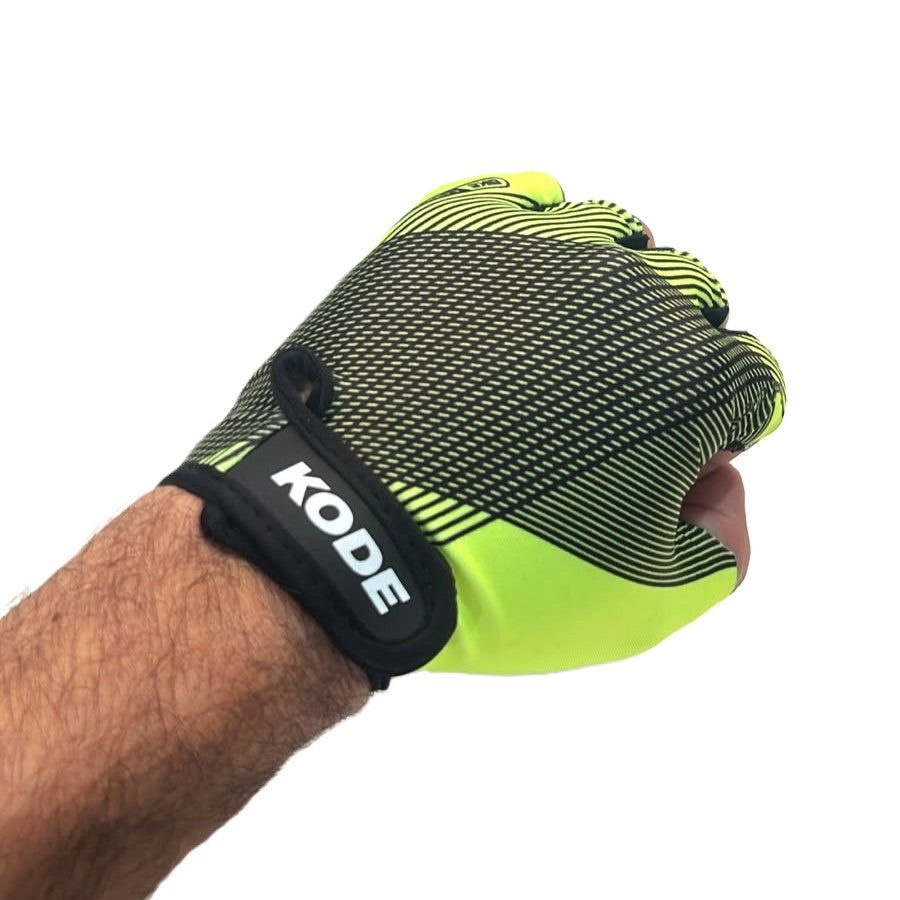 Luva Aberta Kode For Racing Preto/Amarelo - M