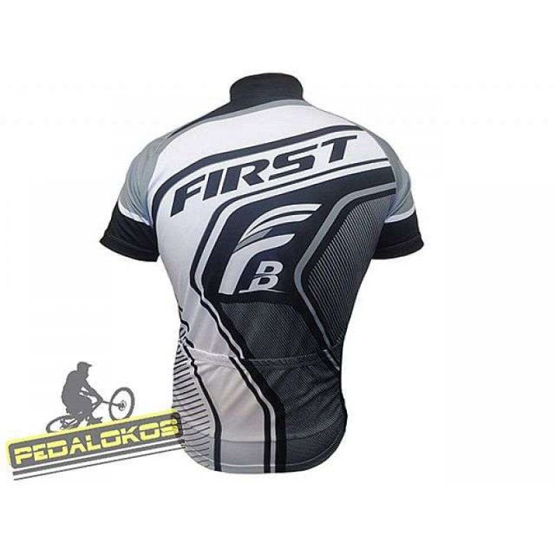 CAMISA CICLISMO FIRST TEAM - CINZA - P