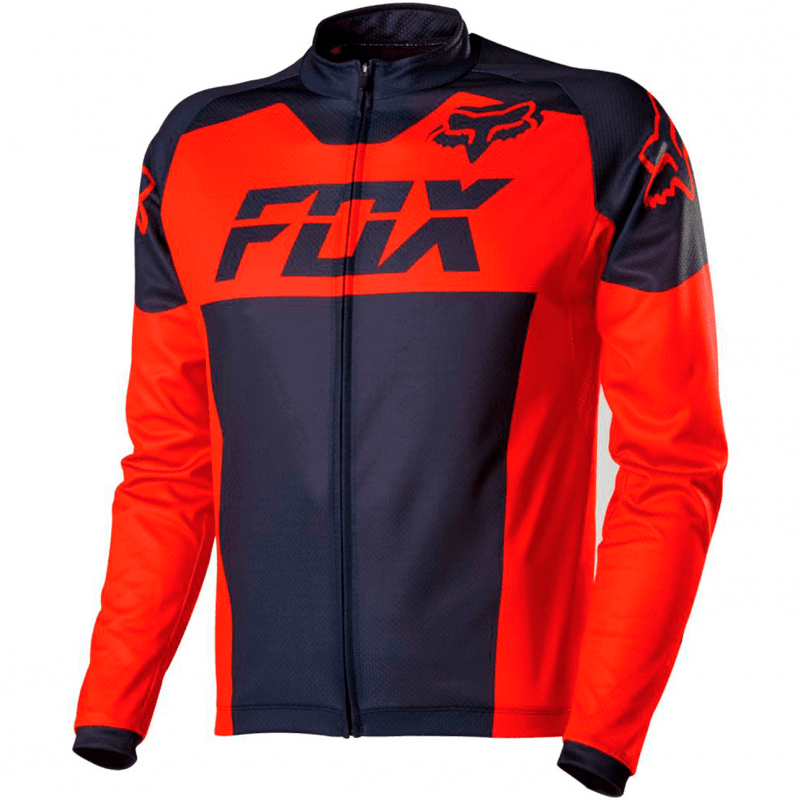 CAMISA FOX LIVEWIRE RACE MAKO- MANGA LONGA - LARANJA - P