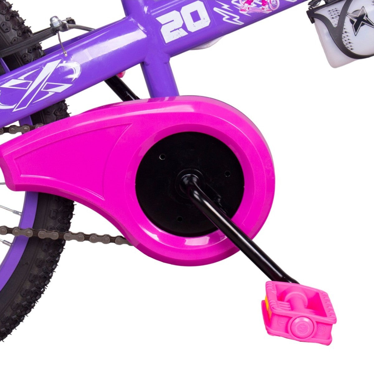 BICICLETA ARO 20 AÇO SUPER X ROXO/ROSA