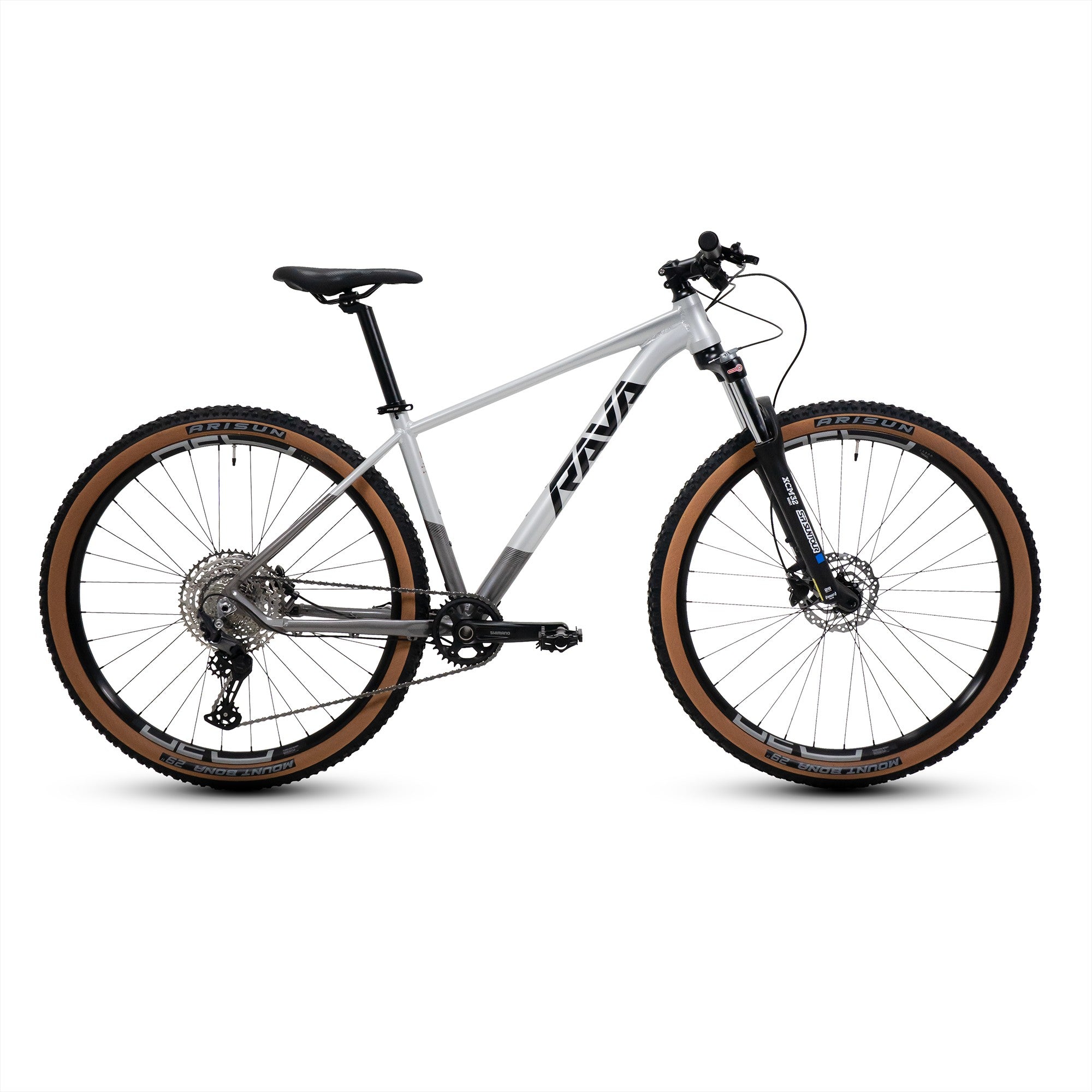 BICICLETA 29 RAVA NAZCASHIMANO DEORE 12V BOOST SUNTOUR CINZA/BRANCO M-17