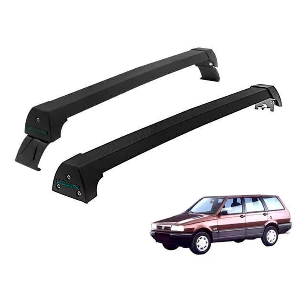 RACK LONG LIFE SPORT ALUM. PRETO P/ FIAT ELBA S/ LONG - 4 PORTAS ATÉ 2010 (PF-4) - PRETO