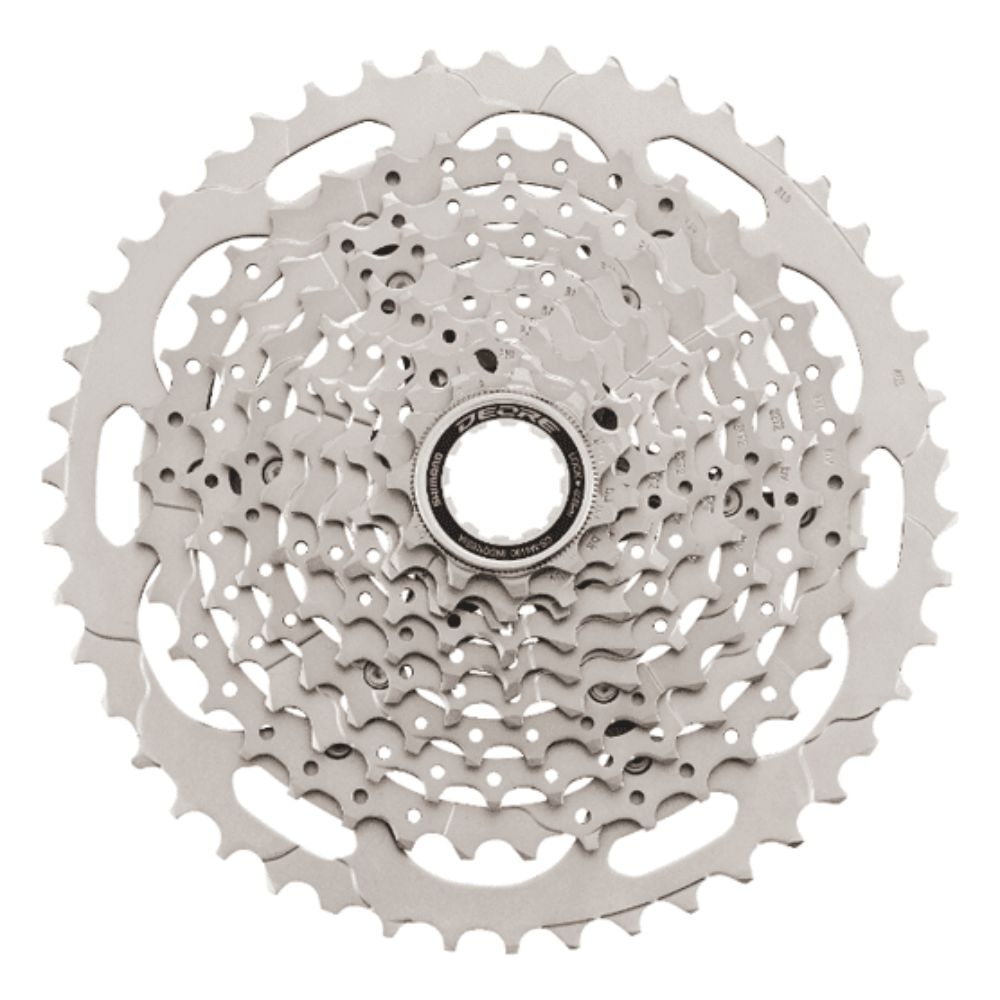 CASSETE 10V SHIMANO DEORE M4100 11/46D (ECSM410010146) - PRATA