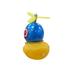 Buzina Silicone Pato Com Capacete Azul Capitão América