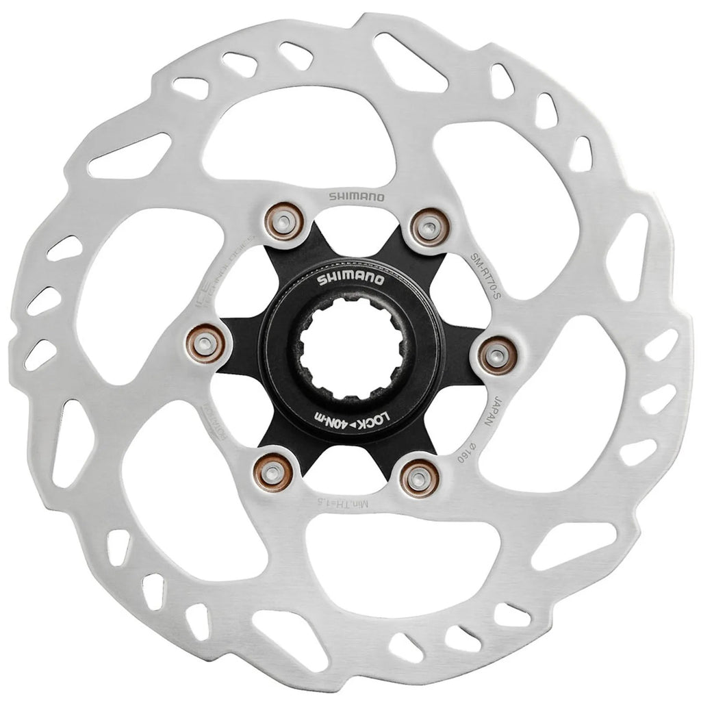 ROTOR DE FREIO A DISCO SHIMANO C. LOCK GRX RT70 ICE TECH 160mm