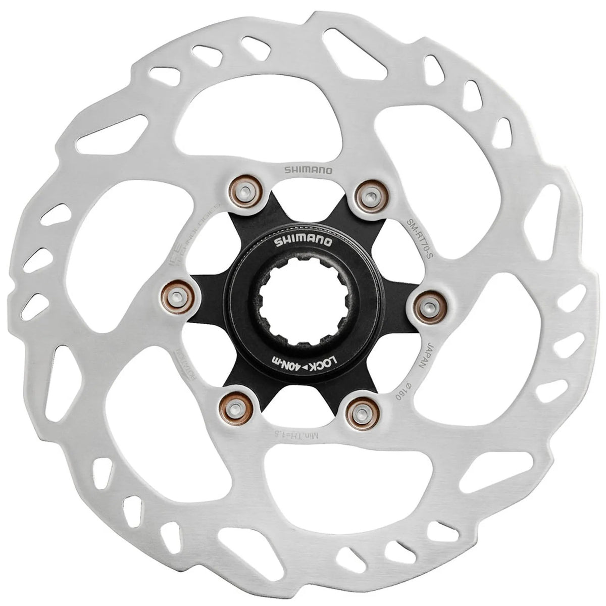 ROTOR DE FREIO A DISCO SHIMANO C. LOCK GRX RT70 ICE TECH 160mm