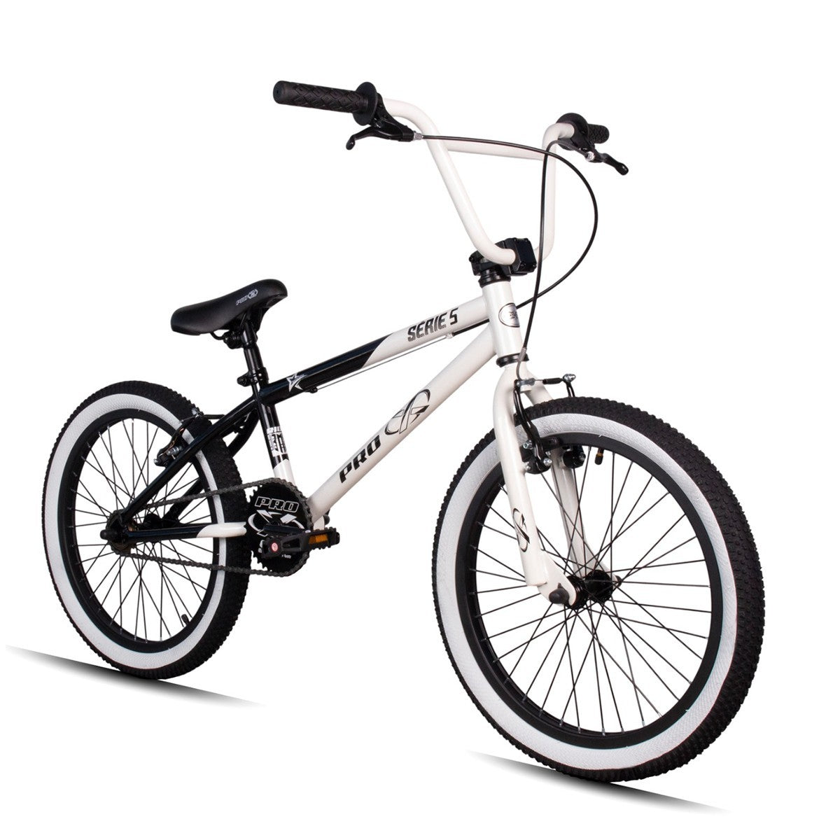 BICICLETA 20 PRO-X BMX SERIE 5 LIMITED BRANCO/PRETO