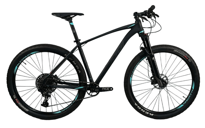 BICICLETA 29 OGGI BIG WHEEL 7.5 SRAM NX/GX EAGLE 12V - PRETO/TURQUESA / (L - 19)