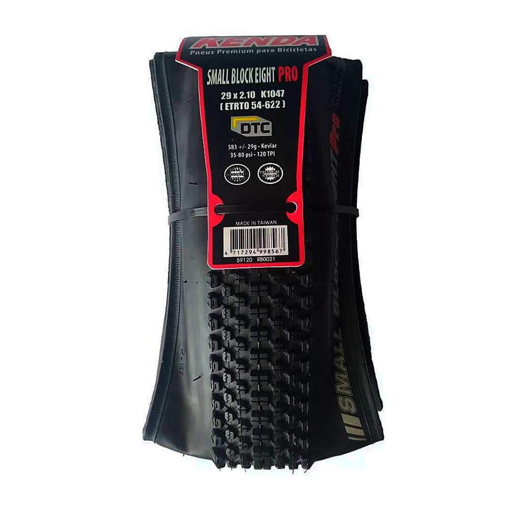PNEU 29X2.10 KENDA SMALL BLOCK EIGHT PRO KEVLAR DUPLO COMPOSTO DTC (K1047) - PRETO
