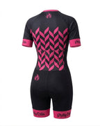 Macaquinho Ciclismo Feminino Filip Dillis Preto/Pink