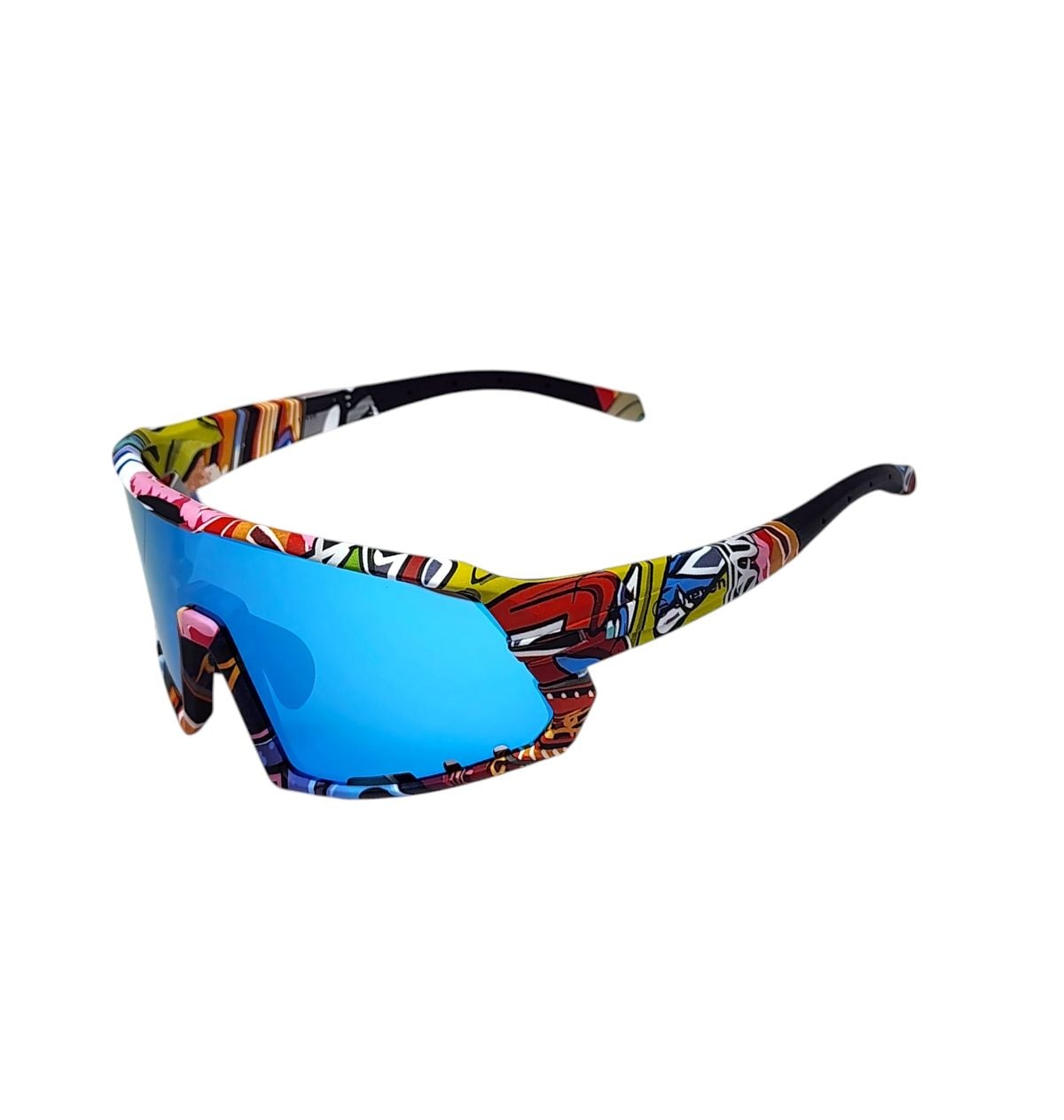 OCULOS CICLISMO ELLEVEN EL301 LENTE POLICARBONATO COLORS UV400 ARMAÇÃO COLORIDA