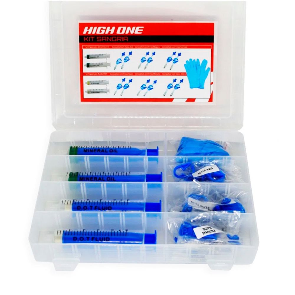 KIT SANGRIA HIGH ONE P/ FREIOS (SHIMANO/AVID/TEKTRO/FORMULA/HAYES) - BRANCO