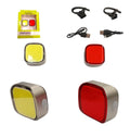 Pisca Sinalizador Diant+trás 36 Chips Led Vermelho/Branco Usb-C