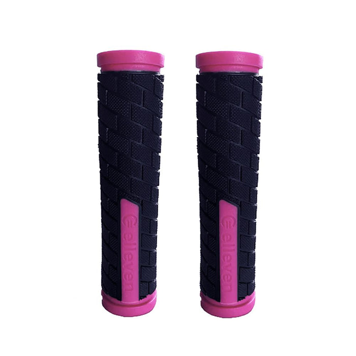 MANOPLA ELLEVEN MTB 130MM LOGO - PRETO/ROSA