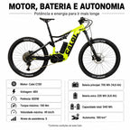 BICICLETA 29 CALOI E-VIBE LIFT ELÉTRICA VERDE TAMANHO M