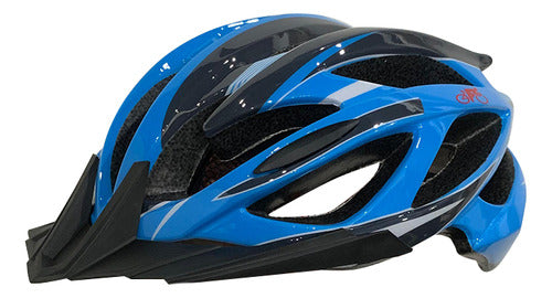 CAPACETE MTB IN MOLD IMPORTADO C/ VISEIRA REMOVIVEL JC-001 - AZUL G 56-61cm