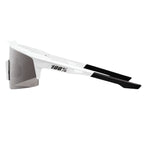 OCULOS 100% SPEEDCRAFT SL -  MATTE WHITE - HIPER SILVER MIRROR LENS