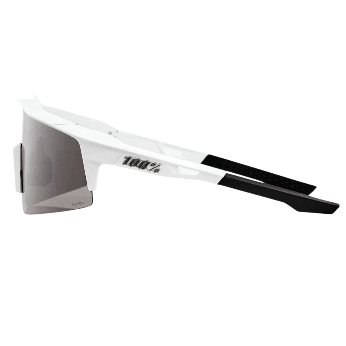 OCULOS 100% SPEEDCRAFT SL -  MATTE WHITE - HIPER SILVER MIRROR LENS