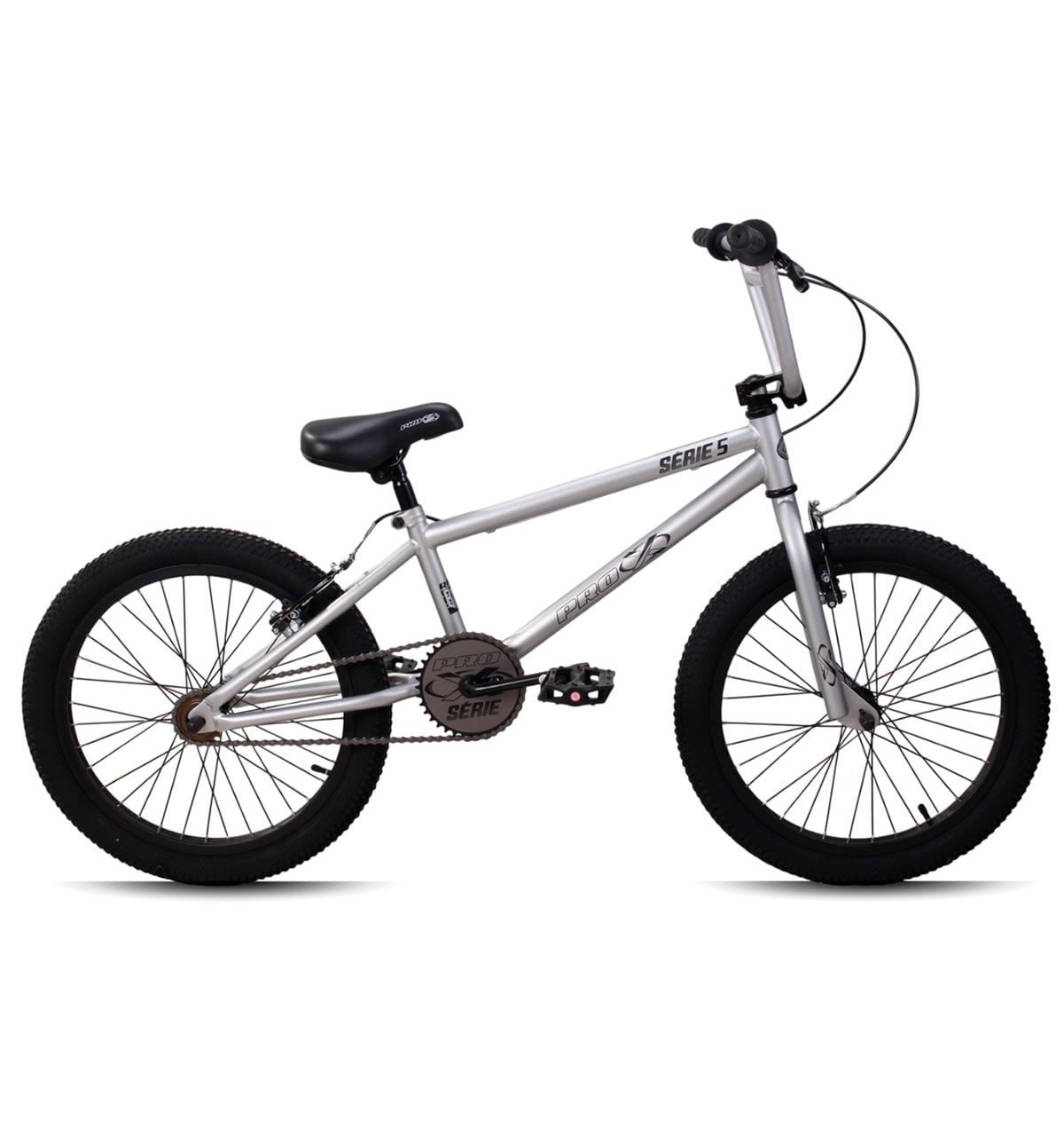 Bicicleta Aro 20 Aço Bmx Serie 5 Grafite Acetinado