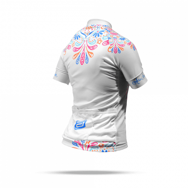 CAMISA CICLISMO ASW ACTIVE FANCY FEMININA - BRANCO - PP