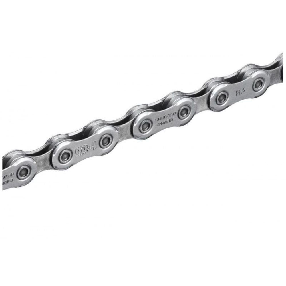 CORRENTE FINA SHIMANO M8100 126L 12V XT C/ QUICK LINK (ICNM8100126Q) - CINZA