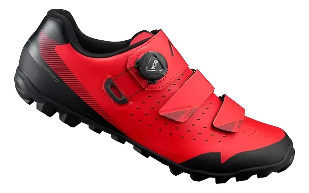 SAPATILHA SHIMANO MTB SH-ME400 TAM 34 VERMELHO C/ AJUSTE BOA