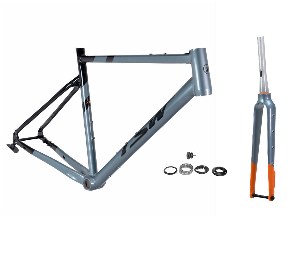 QUADRO TSW GRAVEL 700C ALUMÍNIO TAMANHO L CINZA/PRETO
