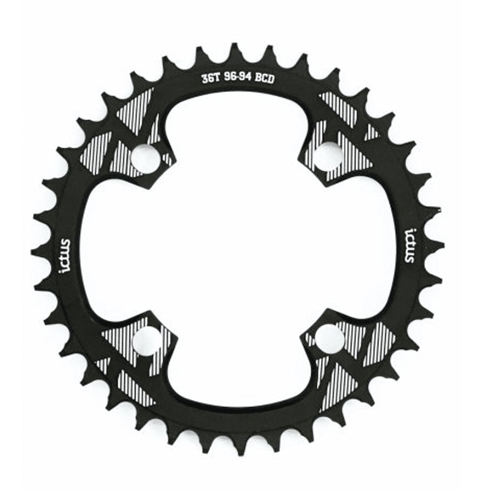 COROA ICTUS NARROW WIDE BCD 94/96MM 4 FUROS AL. 7075 (12V) 32D - PRETO