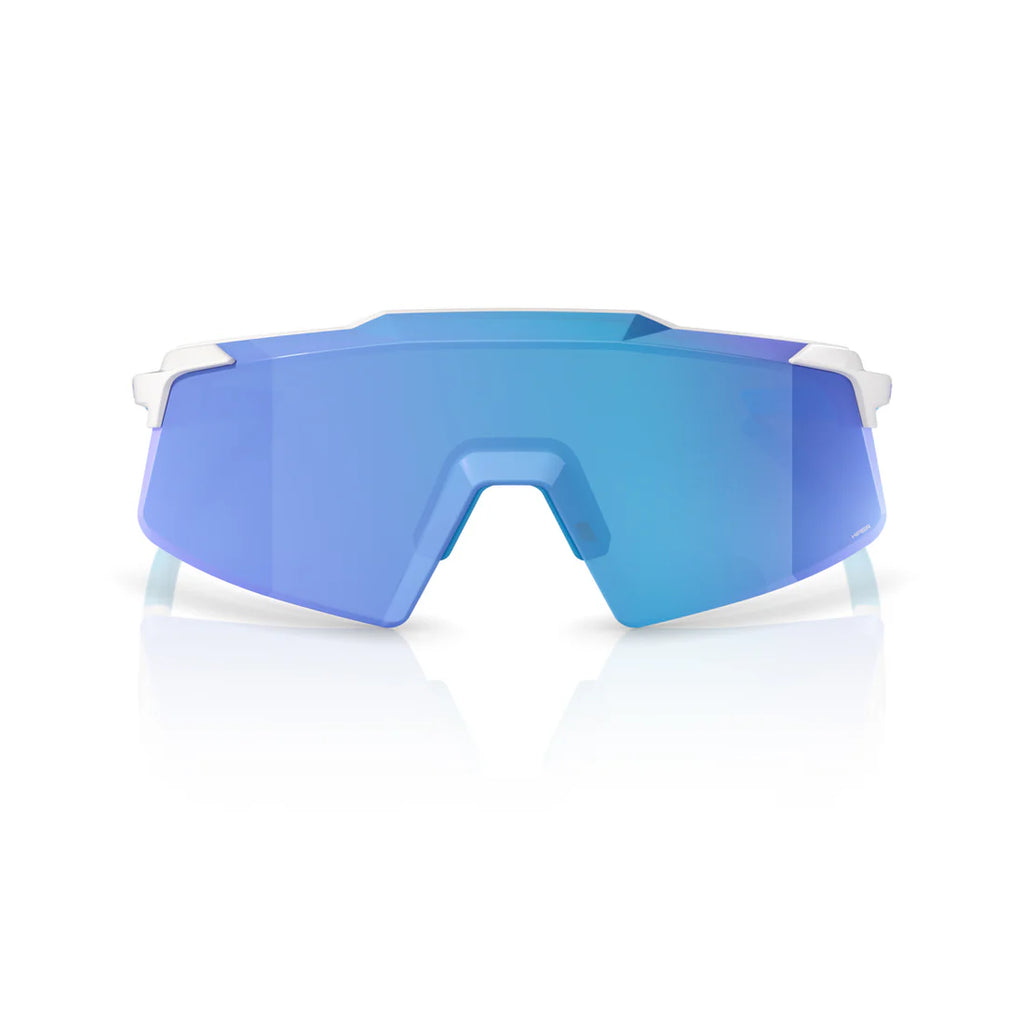 OCULOS 100% AEROCRAFT - MATTE WHITE - HIPER BLUE MIRROR