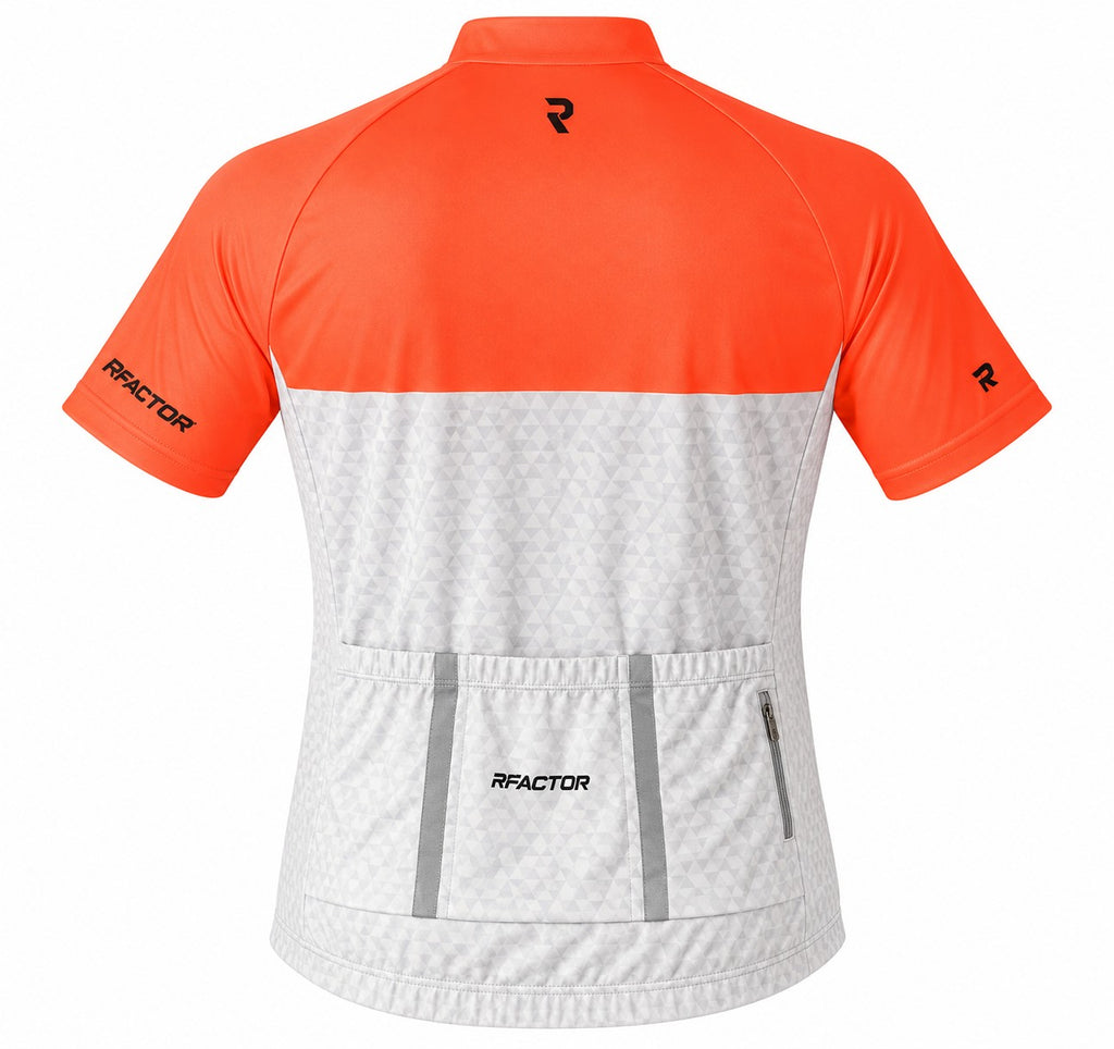 Camisa Ciclismo Refactor Laranja/Branco