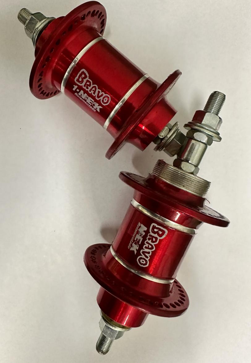 CUBO 72F BRAVO NEK D/T ALUMINIO ROLAMENTADO ROSCA - VERMELHO - 72