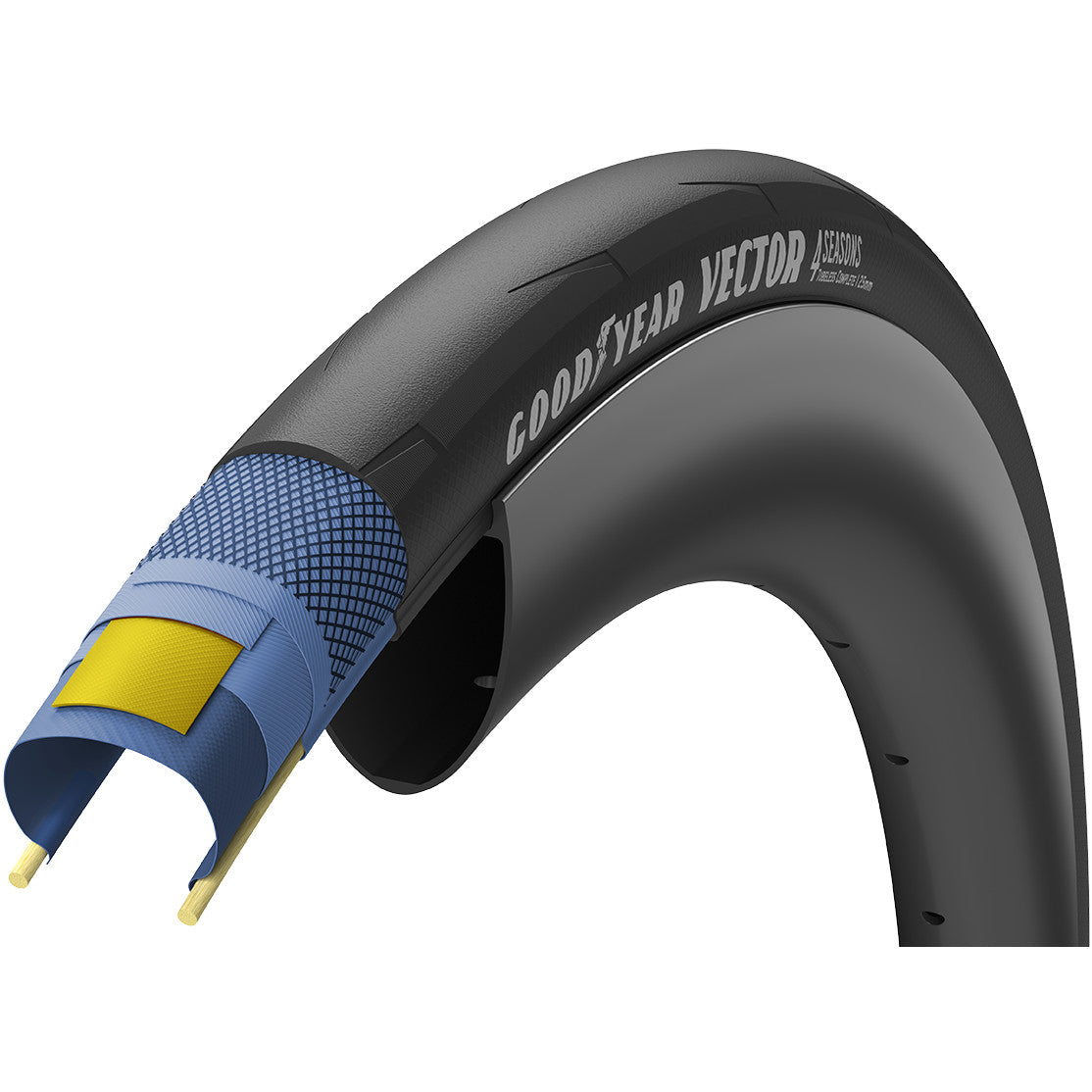 PNEU 700X25 GOODYEAR VECTOR 4SEASONS TUBELESS PRETO - GR.012.25.622.V003