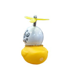 BUZINA SILICONE PATO COM CAPACETE BRANCO OVELHA PSICODÉLICO