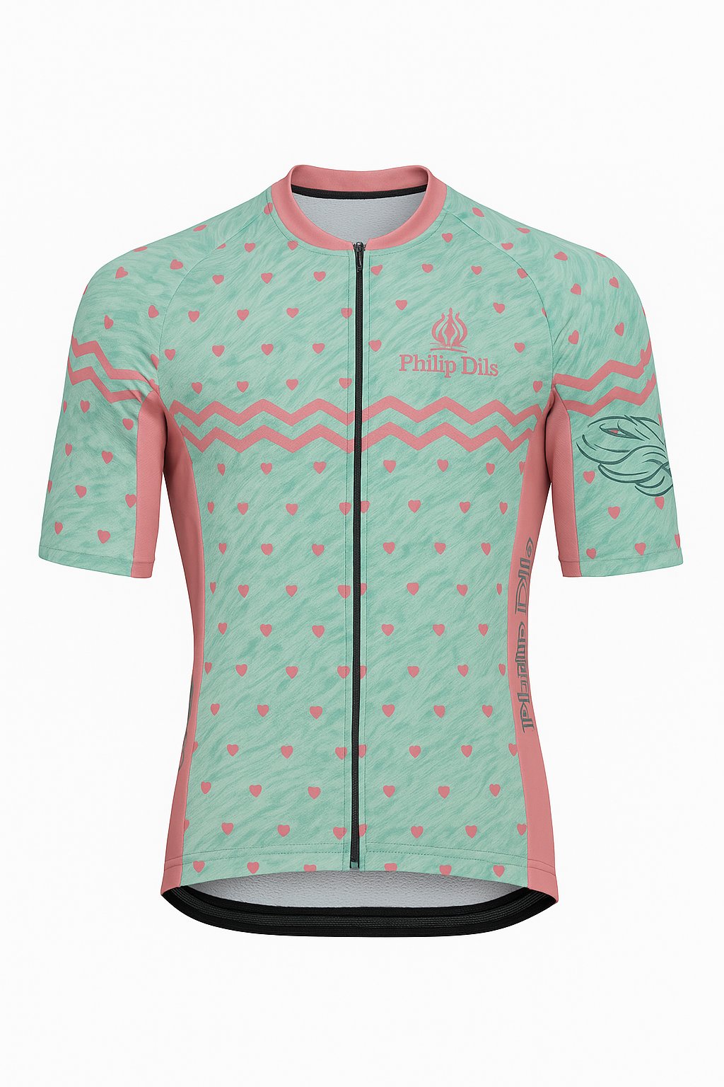 CAMISA CICLISMO PHILIP DILIS FEMININA  VERDE/ROSA - M
