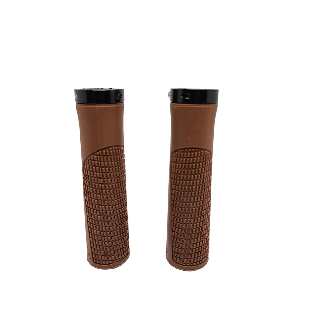 MANOPLA ELLEVEN MTB CITY 130MM EMBORRACHADA C/ TRAVA MARROM