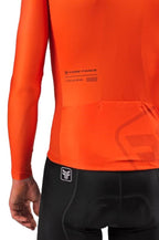 CAMISA DE CICLISMO FREE FORCE MASCULINA MANGA LONGA TRAINING ORANGISH 2024