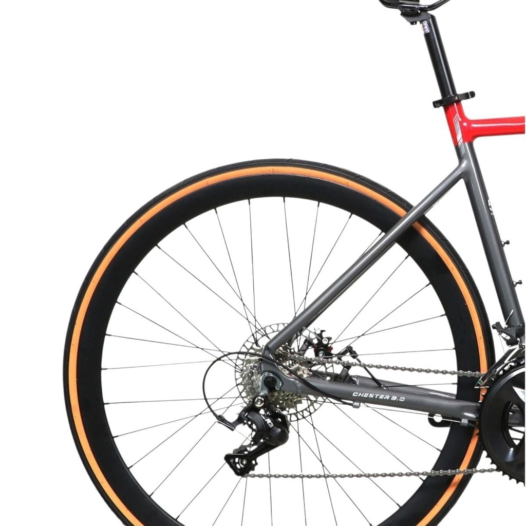 BICICLETA 700  SPEED CHESTER 3.0 2X8 TAM 52 VERMELHO/CINZA