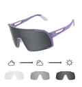 ÓCULOS CICLISMO ELLEVEN EL655 LENTE FOTOCROMÁTICA ROXO/VERDE