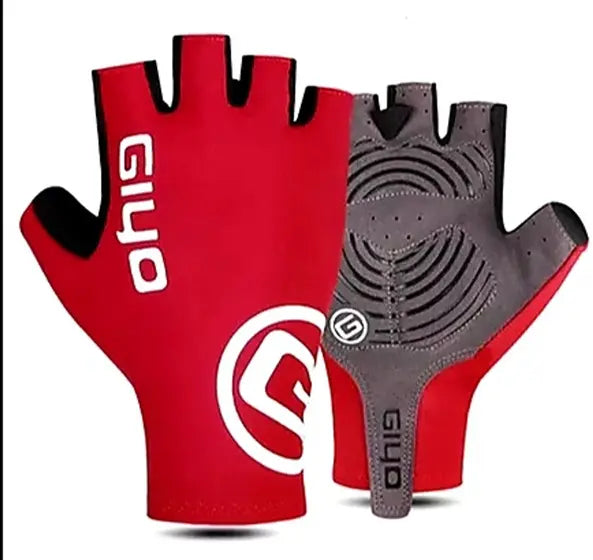 LUVA DE CICLISMO ABERTA GIYO VERMELHO - M