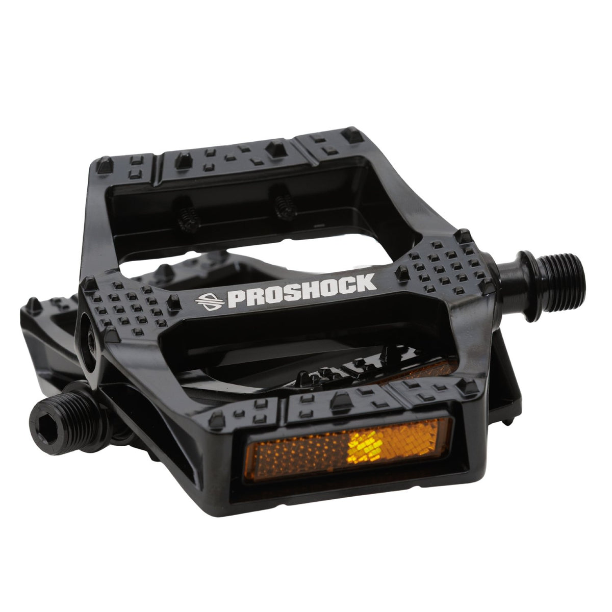PEDAL PLATAFORMA PROSHOCK ALUMINIO EIXO CROMOLY ROSCA 9/16 PRETO