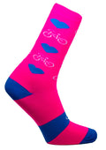 MEIA 36/38 CANO MEDIO PARTENZA ROSA/AZUL CORAÇÃO BIKE