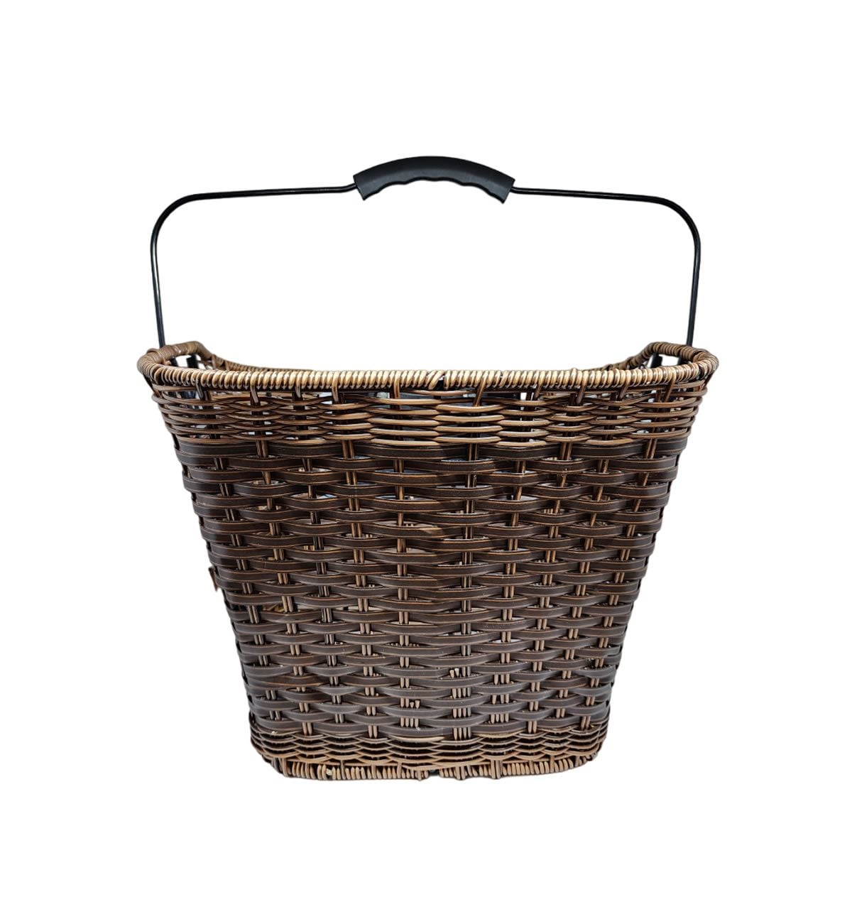 CESTA VIME 34X26X26CM MARROM ENGATE RÁPIDO PLUG COM ALÇA