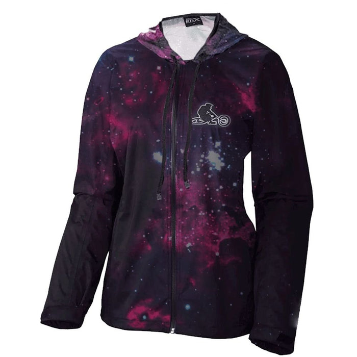 JAQUETA CORTA VENTO PEDALOKOS IMX SPORT GALÁXIA - PRETO/ROXO / 3G