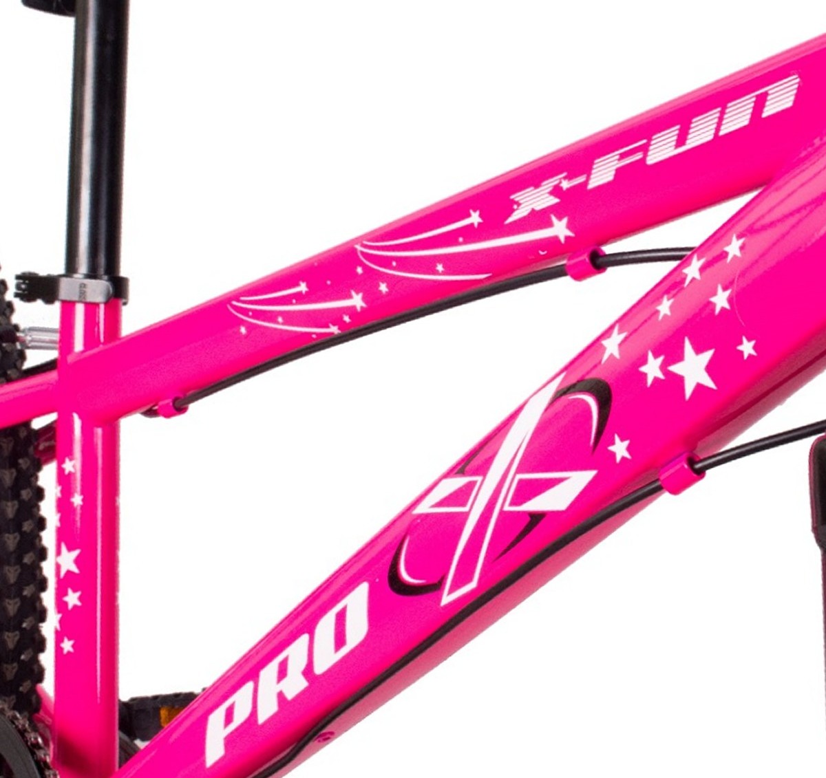 BICICLETA ARO 24 PRO-X X-FUN PRETA ROSA