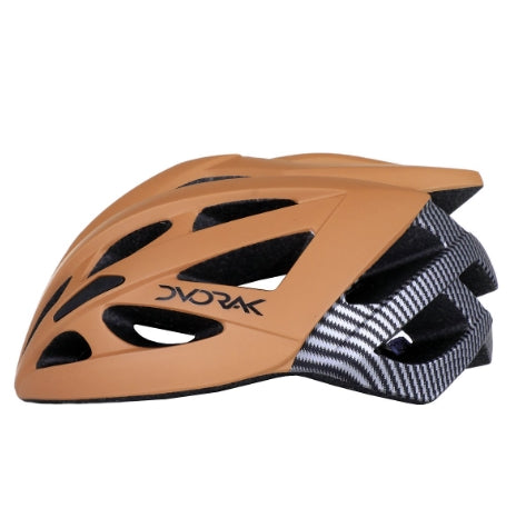 CAPACETE DE CICLISMO DVORAK SL17 COM LED MARROM TAM G 57-60cm