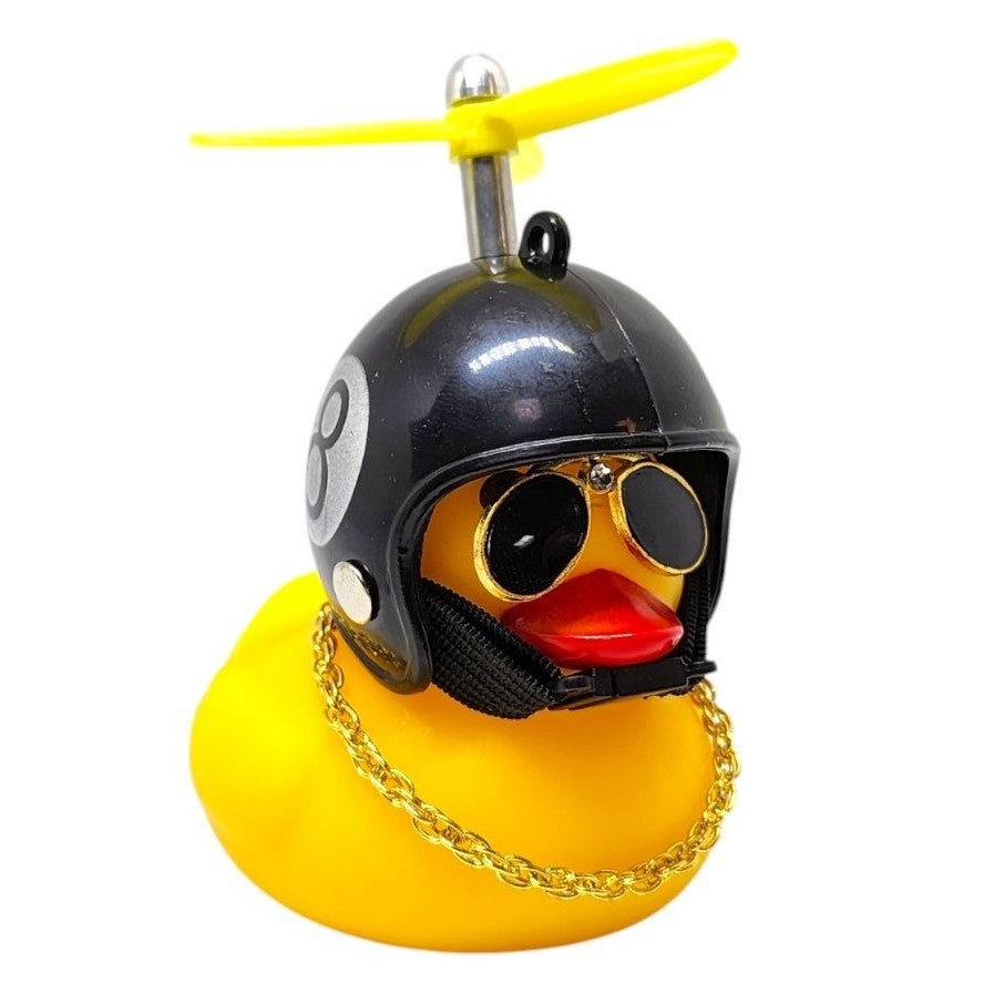 BUZINA SILICONE PATO COM CAPACETE PRETO BOLA 8