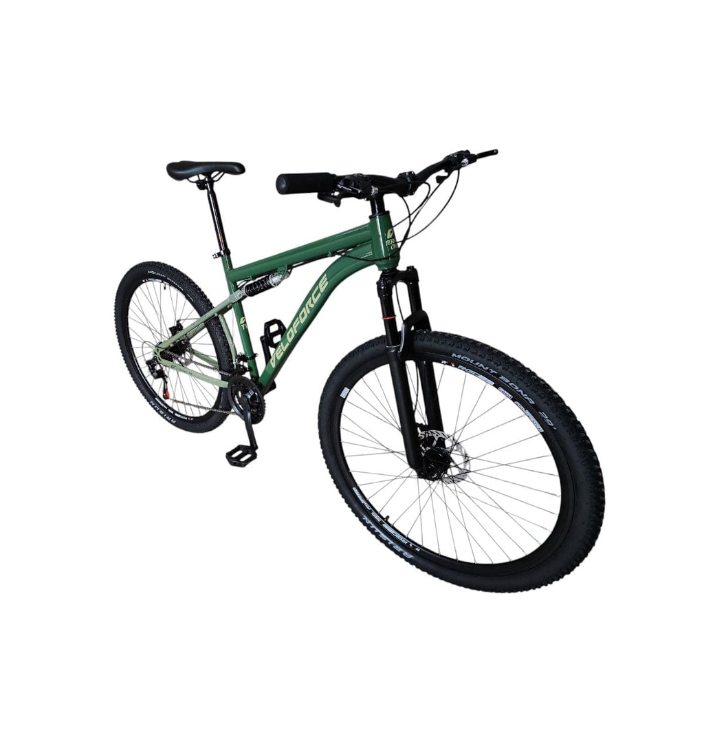 Bicicleta Aro 29 Veloforce Terrain Full 21V Disco T17 Verde/Bronze